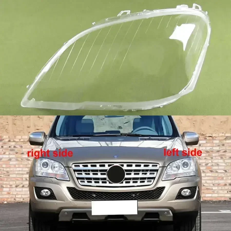 For Benz W164 ML400 ML450 ML350 ML320  2008-2011 Headlight Cover Shade Headlamp Shell Transparent Lampshade Case Lens Plexiglass