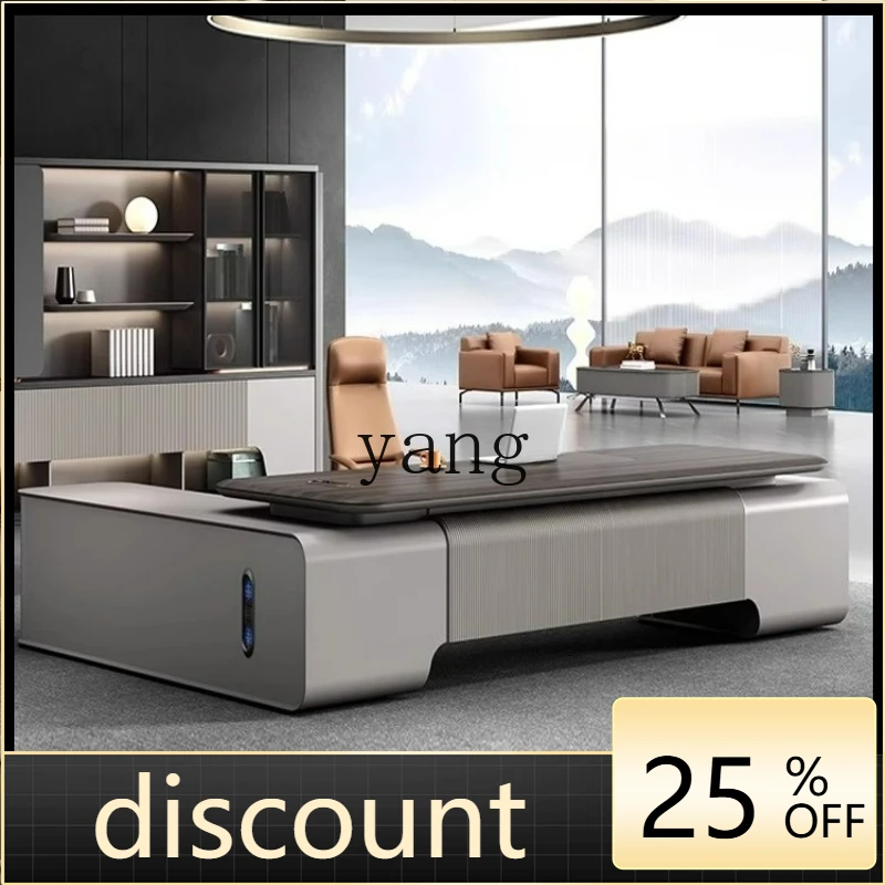 LTT Boss Desk Minimalist Modern President Chairperson Leadership Office Desk Chair Combination
