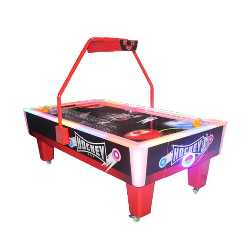 

Guangzhou Manufacturer Red Electric Air Hockey Puck Game Table Shopping Mall Amusement Center Token Coin Operated Arcade Machine