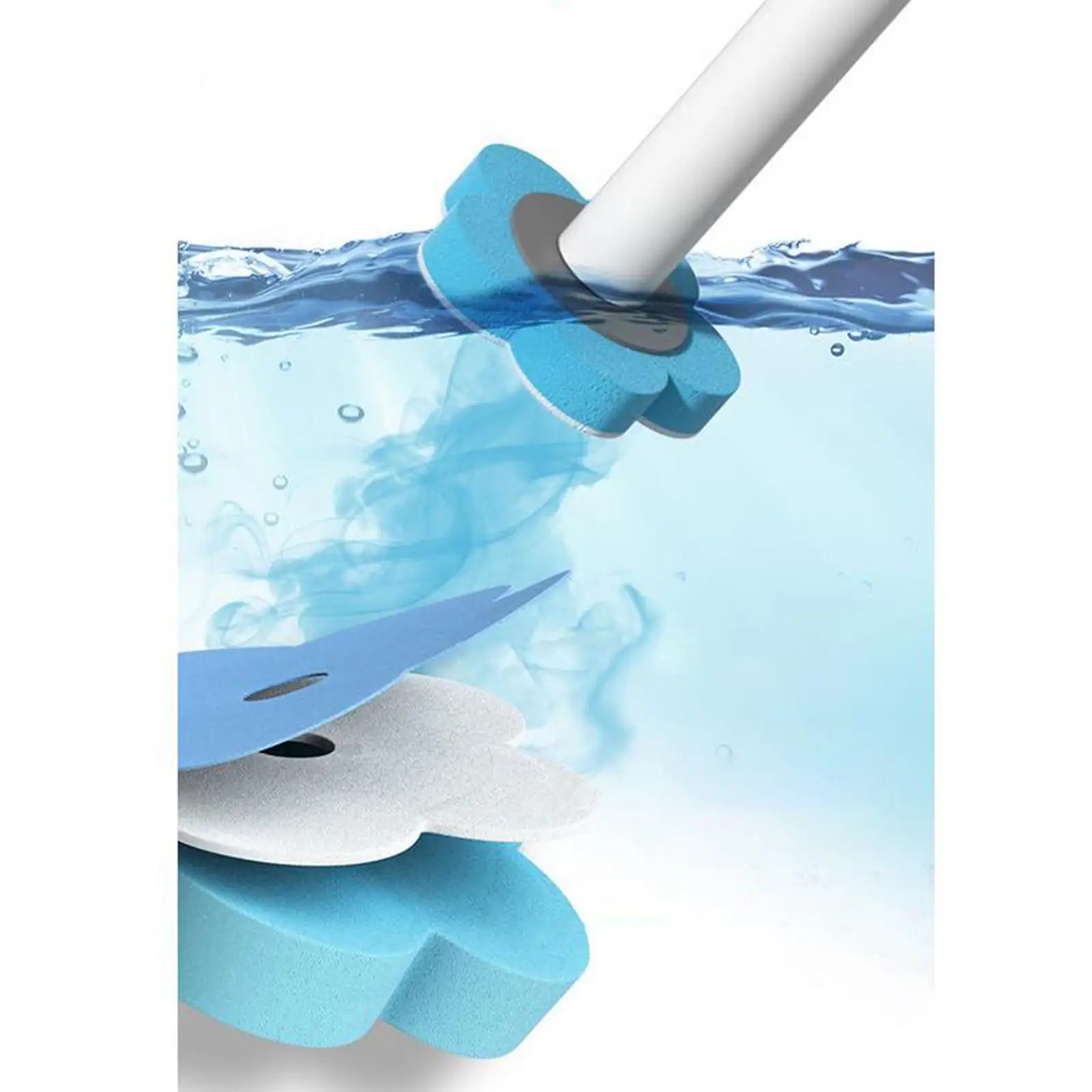

Compact Toilet Brush Wand Refillable Sponge Head Scrubber Modern Bathroom Cleaning Accessories for Toilet
