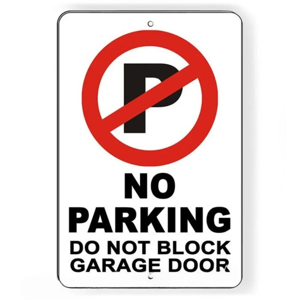 MetalGuardian Path No Parking Near Garage Sign - Violators Towed Instantly, Durable Plastic, Large Bold Lettering