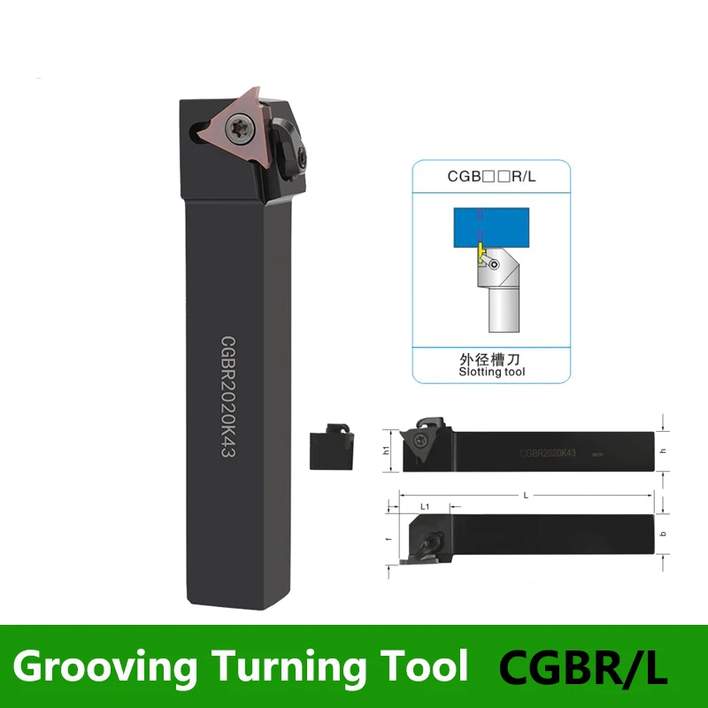 LIHAOPING CGBR CGBL Grooving Turning Tool CGBR1616H43 CGBR2020K43 CGBR1616H16 CNC Cutting Holder Bar CGBR1616 CGBR2020 CGBR2525
