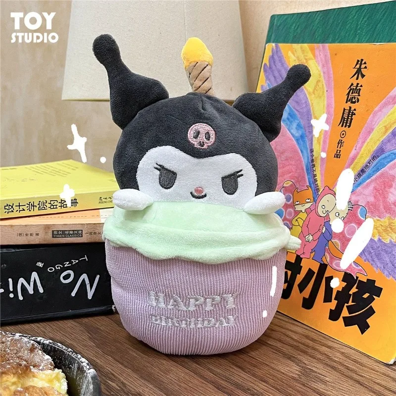 Sanrio kuromi cinnamoroll My melody new creative cartoon cute singing doll for men and women birthday cake shape plush toy gift