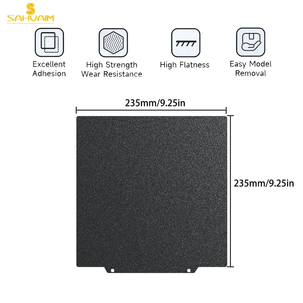 لوحة بناء مغناطيسية من PEI مزخرفة Pei 235x235 ناعمة لـ Flashforge Adventurer 5m Elegoo Neptune 4 Pro Ender 3 ملحقات السرير #3