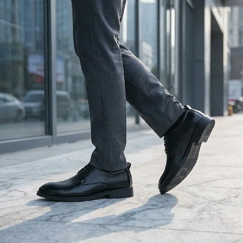 

Size 38-46 Business Men Formal Shoes Black-brown Color Men Casual Lace-up Breathable Fashion Shoes for Suits Wedding Party Shoes