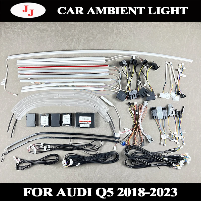 For Audi Q5 B9 2018-2023 30 colors Car Dashboard Panel LED Decorative Ambient Lamp Luminous Strip Atmosphere Light