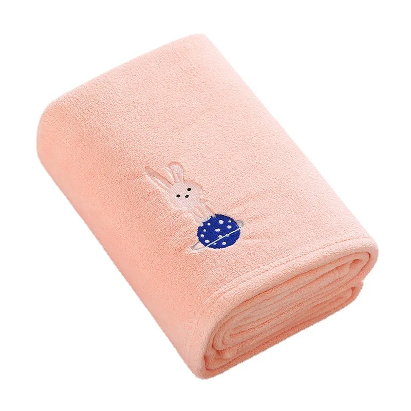 New Children 31*39 inches bath towel baby skin-friendly soft non-linting thickened water-absorbent coral velvet bath towel