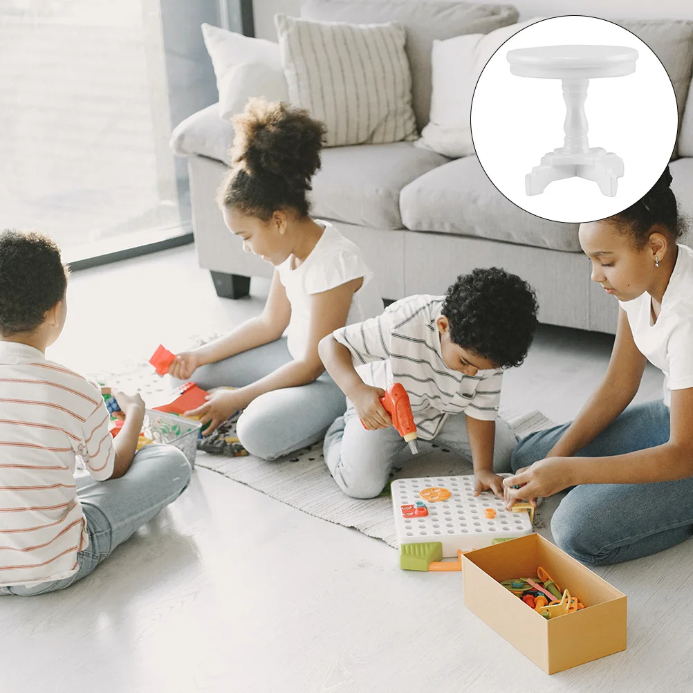 

Mini Round Table Wooden Miniature Furniture Smooth Design Perfect for Dollhouse Living Room Scene Mini Furniture Model