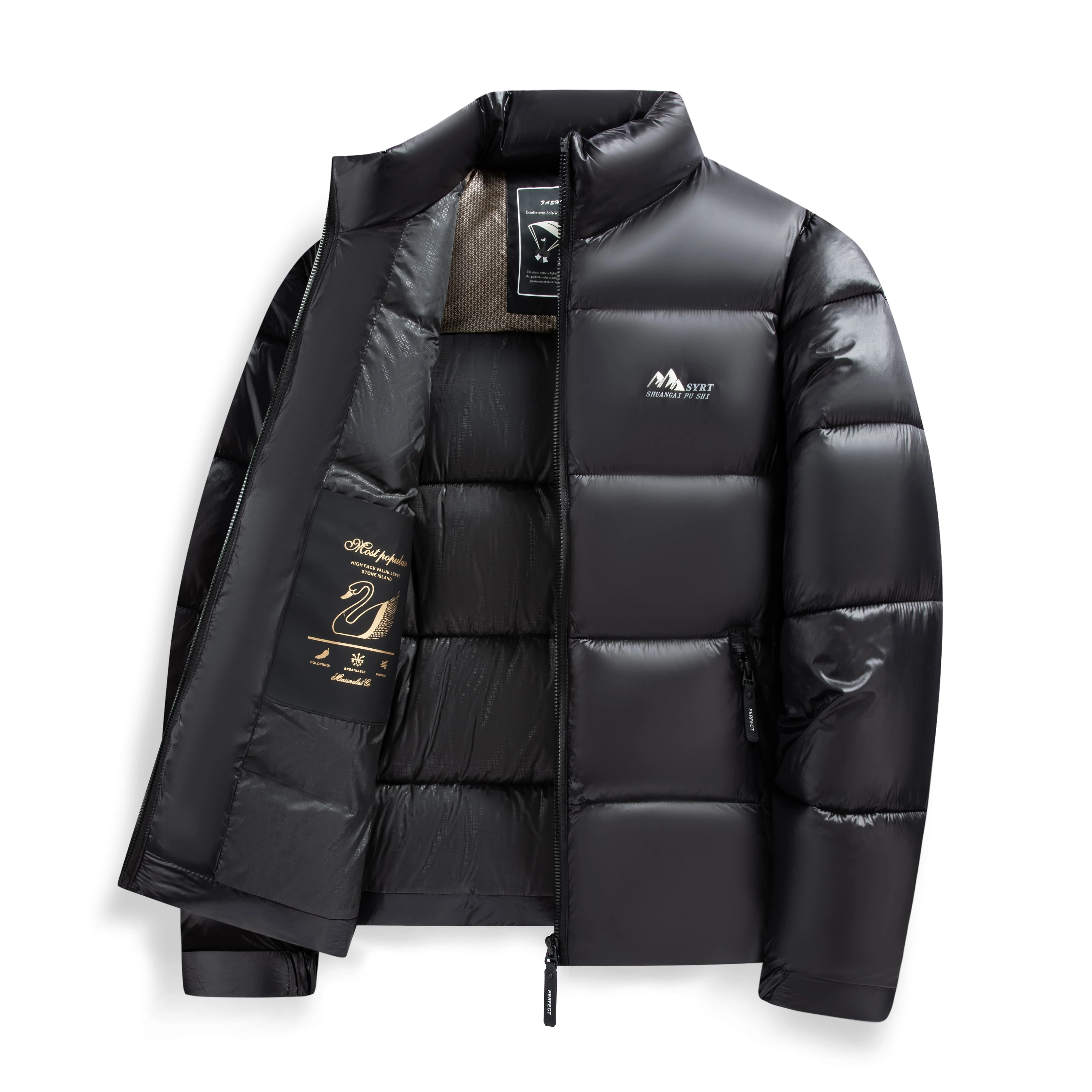 جواكت شتوية 2025 للرجال ملابس قطنية عالية الجودة للرجال، ملابس قطنية عصرية وغير رسمية، سترة قطنية بياقة واقفة