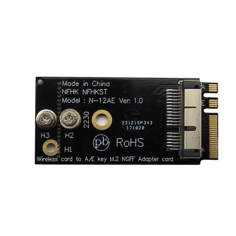 

BCM94360CS2 BCM943224PCIEBT2 Wireless Card to NGFF M.2 Key A/E Adapter for Mac OS