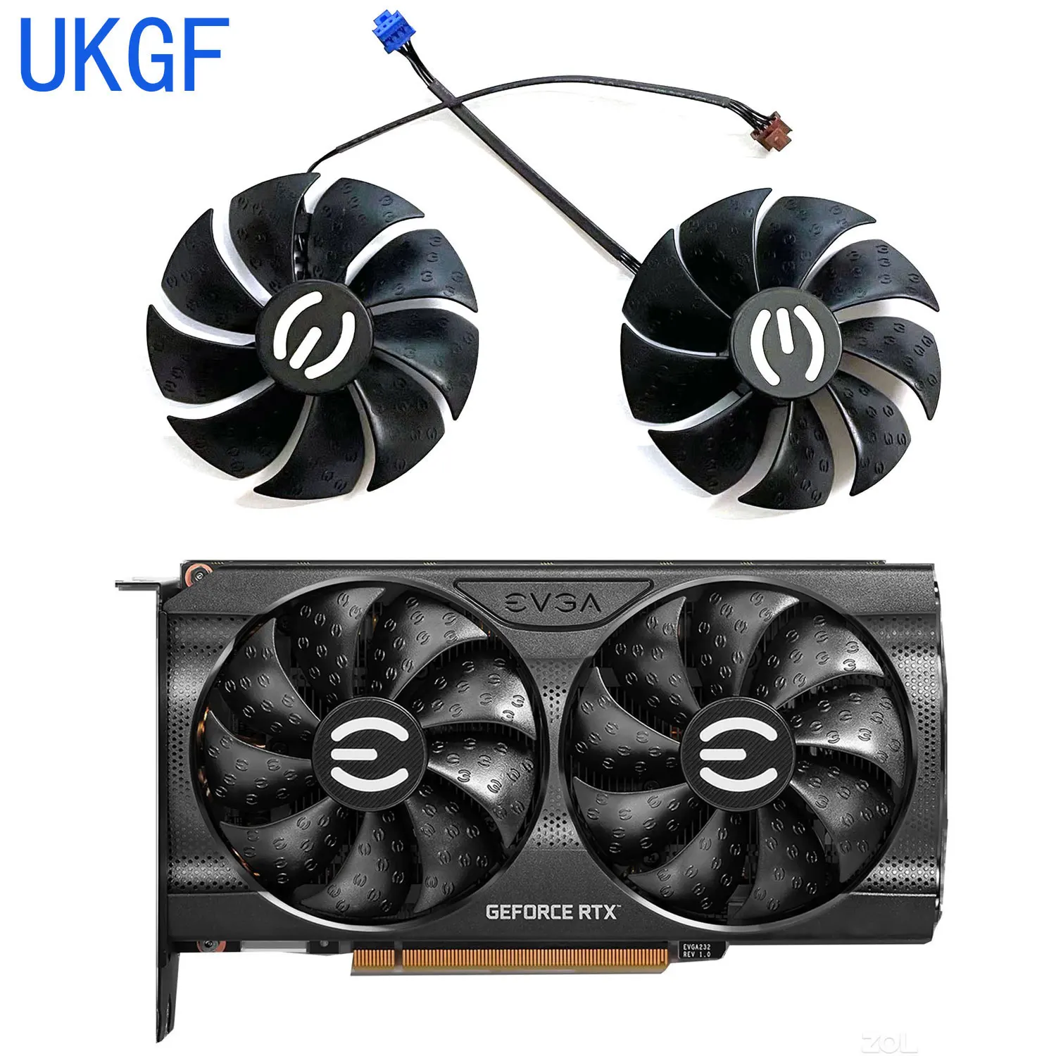 

88MM PLA09215S12H PLD09220S12H RTX3060 Ti XC GAMING GPU Fan，For EVGA RTX3050 3060 3060Ti XC BLACK GAMING Video card cooling fan