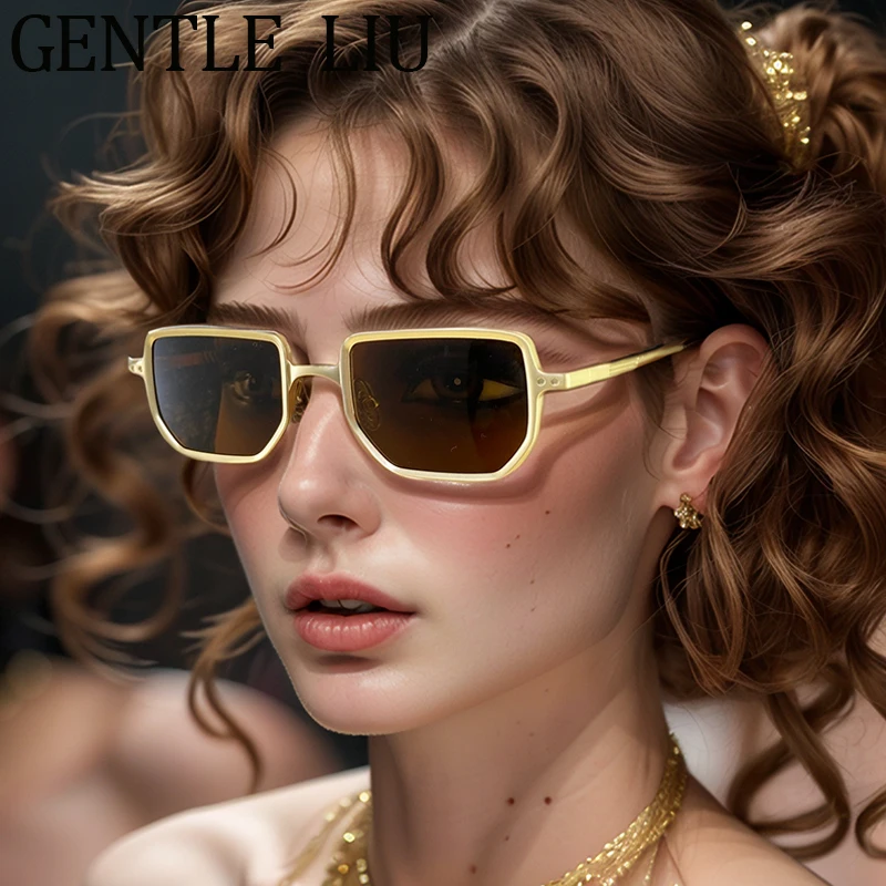 

Small Frame Rectangle Sunglasses Men Women 2025 Luxury Brand Vintage Punk Sun Glasses For Male Outdoor UV400 Protection Eyewear