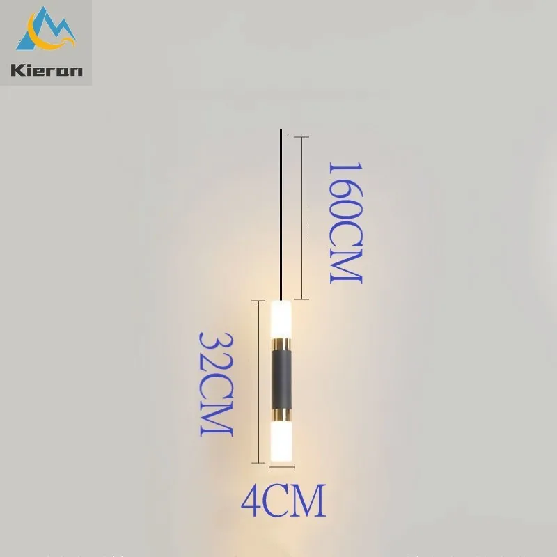 Modern Minimalism LED Chandelier Restaurant Bar Living Room Bedroom Bedside Pendant Lights Room Decor Cylinder Type Pendant Lamp
