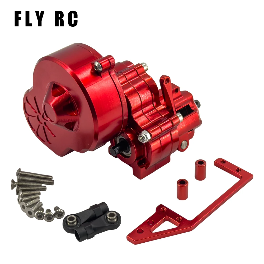 Metal Transmission Cutoff Gearbox Gear Box with Gear For 1/10 Accessories Axial Scx10 Scx10 ii 2 Upgrades Parts  Rc Crawler Car