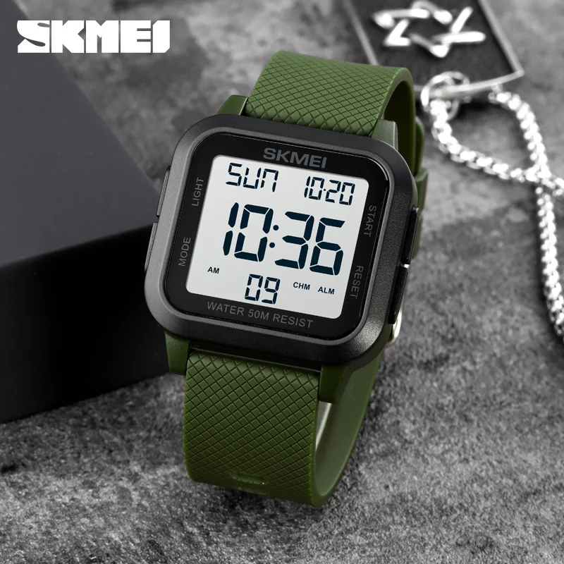 SKMEI Sport Digital Watch LED Men\'s Watches Chrono Electronic Wristwatch Waterproof Countdown Clock Fashion Reloj Hombre