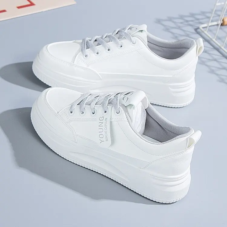 

Женские теннисные спортивные кроссовки, весенне-осенняя новая повседневная спортивная обувь, женские повседневные кроссовки, спортивная обувь на толстой подошве со шнуровкой