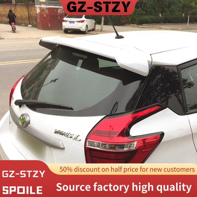 

For 2015--2022 Toyota Yaris L Hatchback Trunk Roof Spoiler High Quality ABS Plastic Gloss Black Spoiler Trunk Boot Wing Spoiler