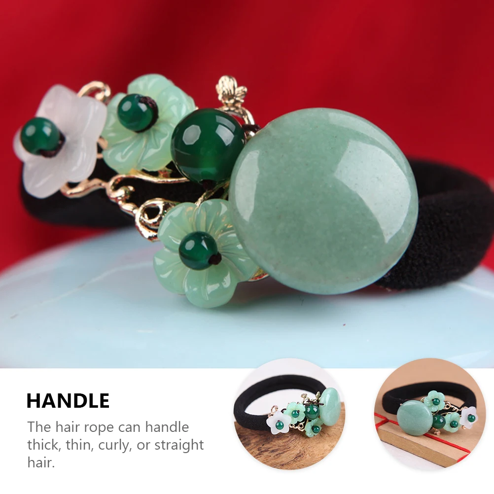 

Vintage Hair Tie Agate Ponytail Holder Retro Hair Ropes Fashion Hair Bands For Women Girls