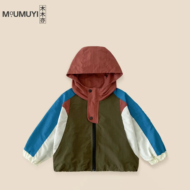 Kid Jacket Coat Children Autumn Waterproof Coat 2024 New Boys and Girls Hooded Casual Autumn Outdoor Wear Storm Jackets