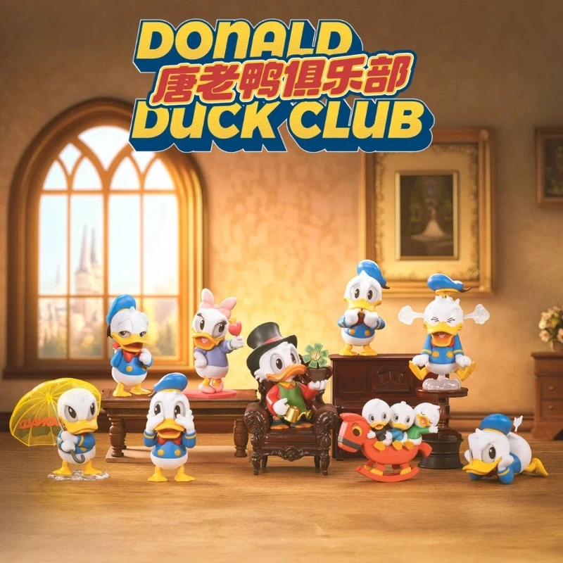 Disney Donald Duck Club Series Blind Box Dais The Trio Scrooge Mcduck Anime Figure Hand Collectible Play Toy Doll Gifts