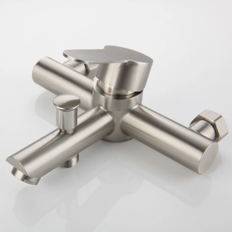 304 Stainless Steel Shower Faucet, Concealed Bathtub Hot and Cold Water Mixer Tap for Bathroom, Recessed Shower Mixer Valve