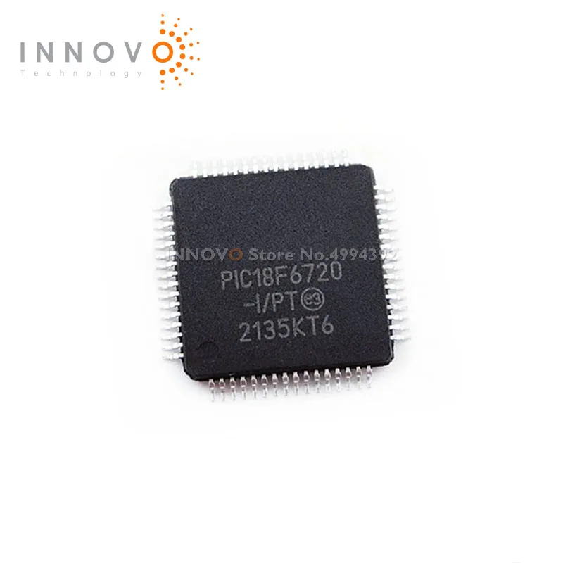 2PCS PIC18F6720-I/PT PIC18F6720 TQFP-64 MCU 8BIT 128KB FLASH IC CHIP New original