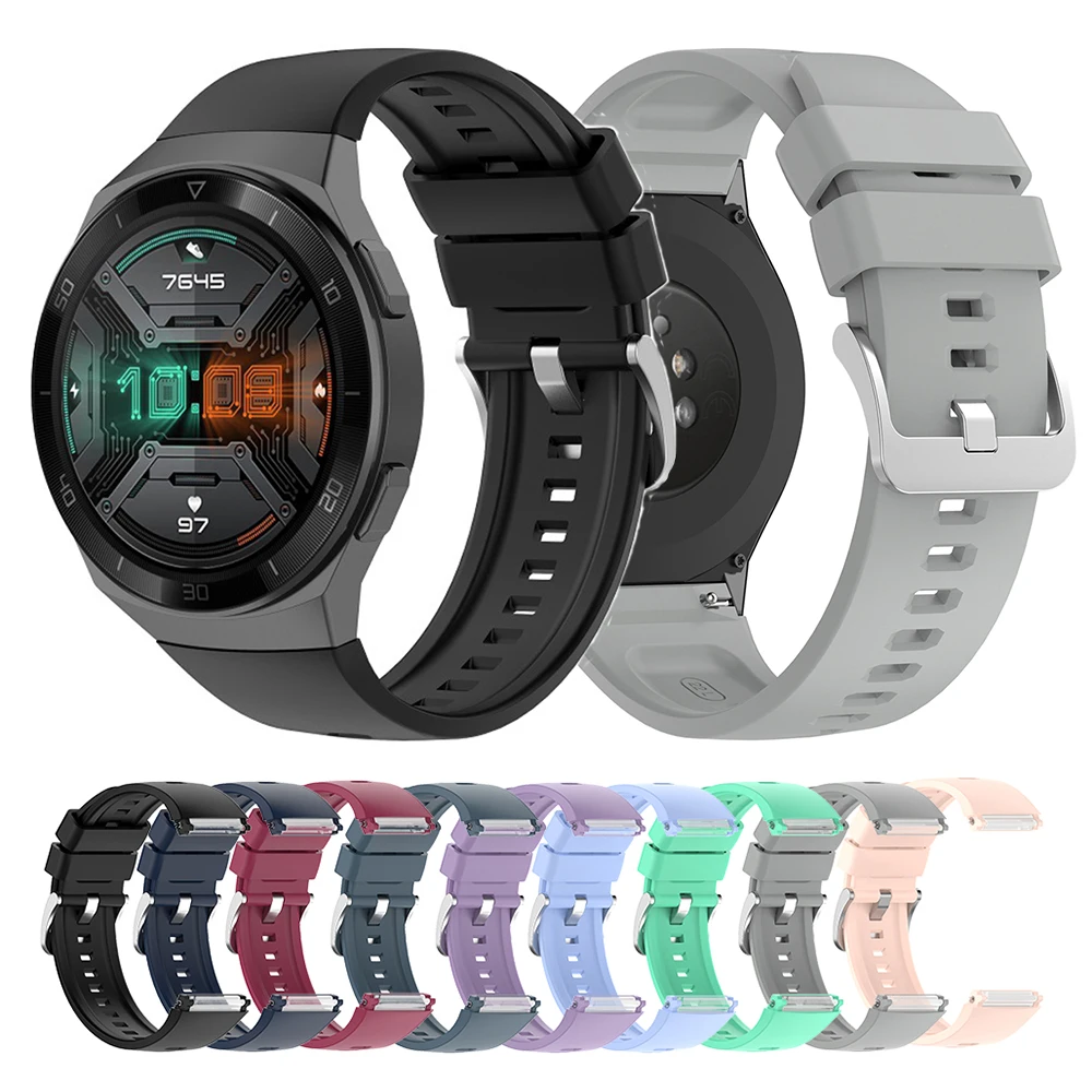 Pulseira de silicone para relógio huawei, pulseira de substituição para gtwatch gt 2e, com 22mm