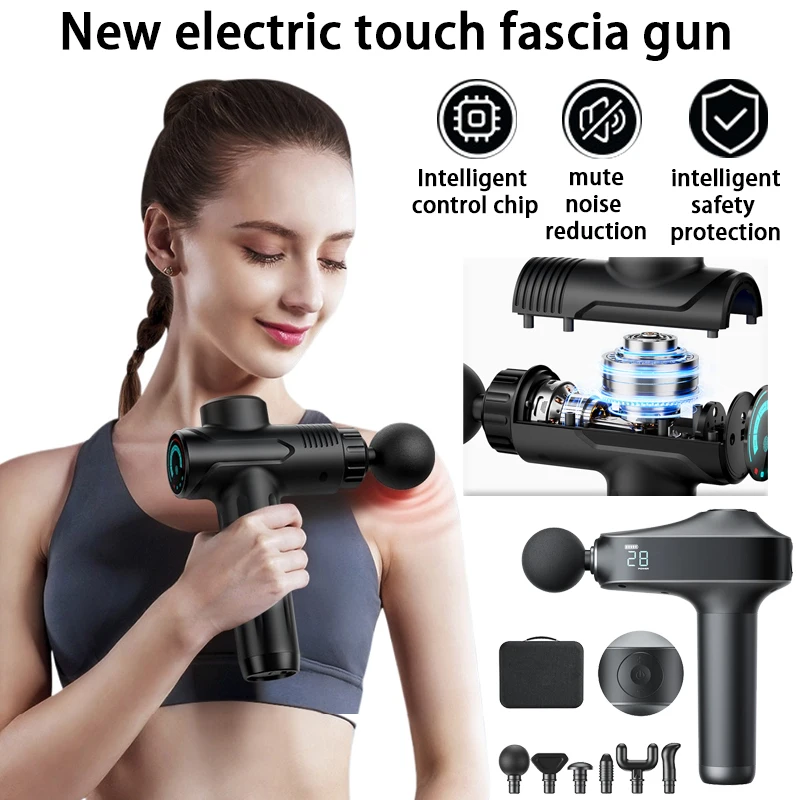 

Multi functional electric touch fascia gun massager charging professional level muscle relaxation vibration intelligent massager