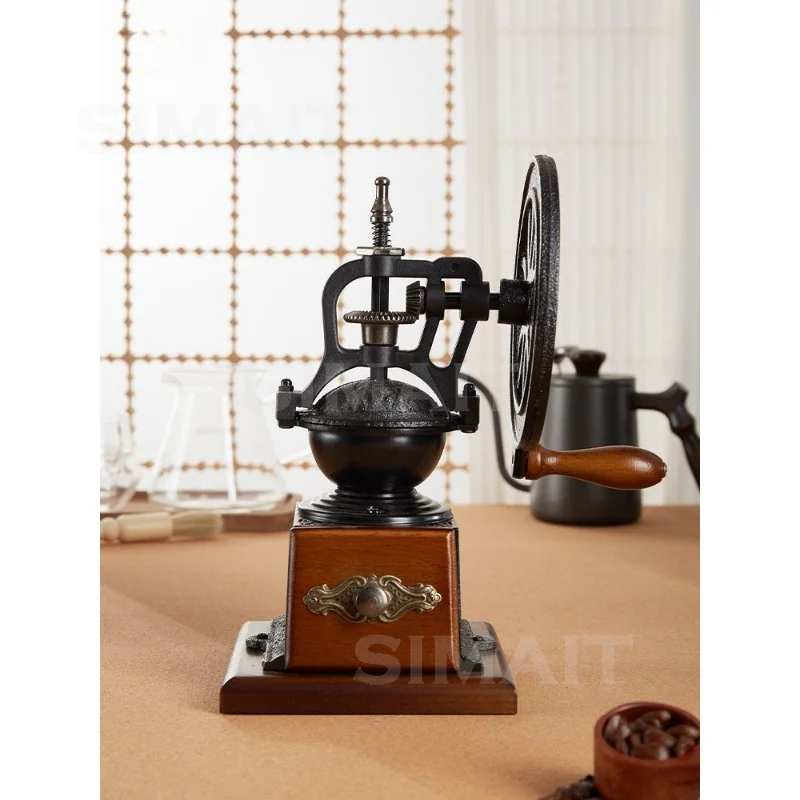 Hand Grinder, Hand Crank Household Small Retro Bean Grinder, Coffee Bean Grinder