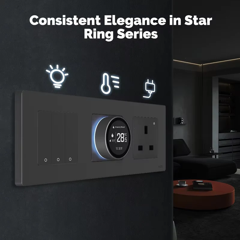 MOES Tuya ZigBee Smart Knob Thermostat Star Ring Series Temperature Controller Water Boiler Electric Heating With Alexa Google