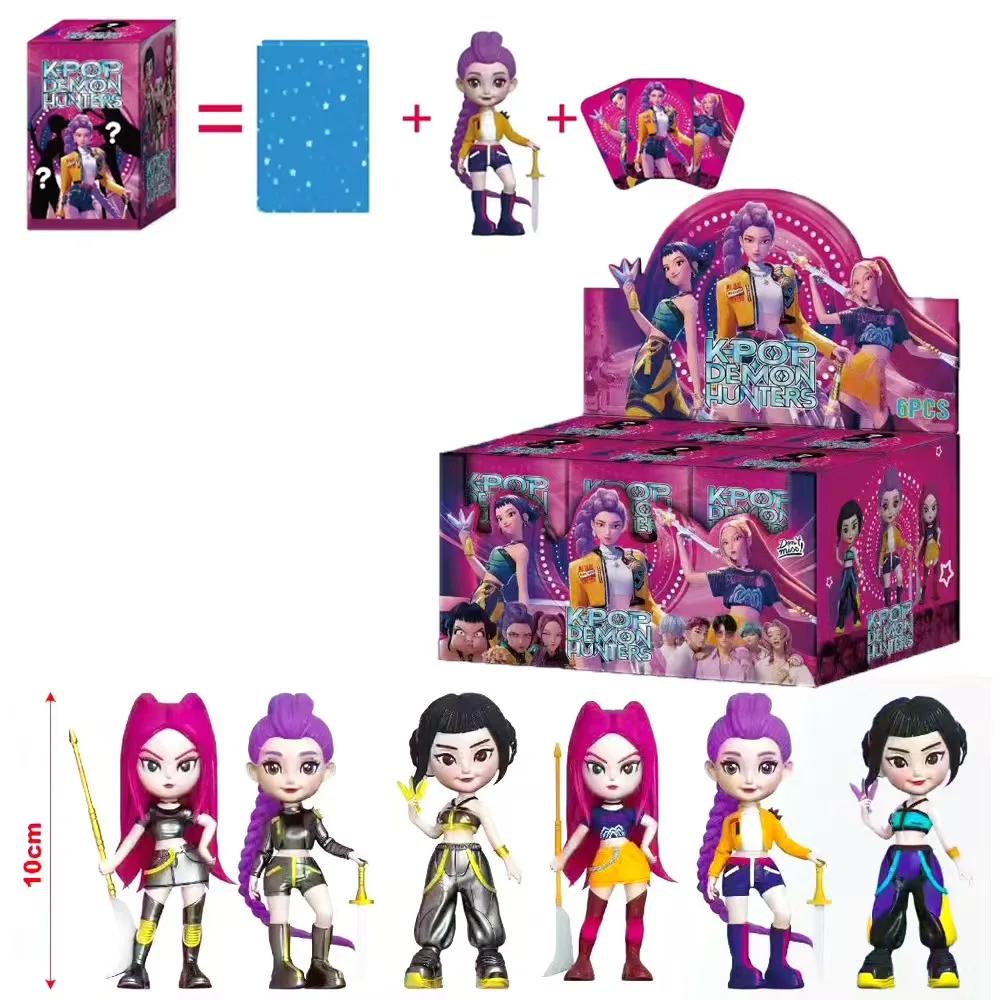 

2026 Горячая аниме KPop Devil Hunter Кукла Виниловая игрушка Rumi Mira Zoi Персонаж Виниловая маска Слепая коробка Орнамент Игрушка Рождественский подарок