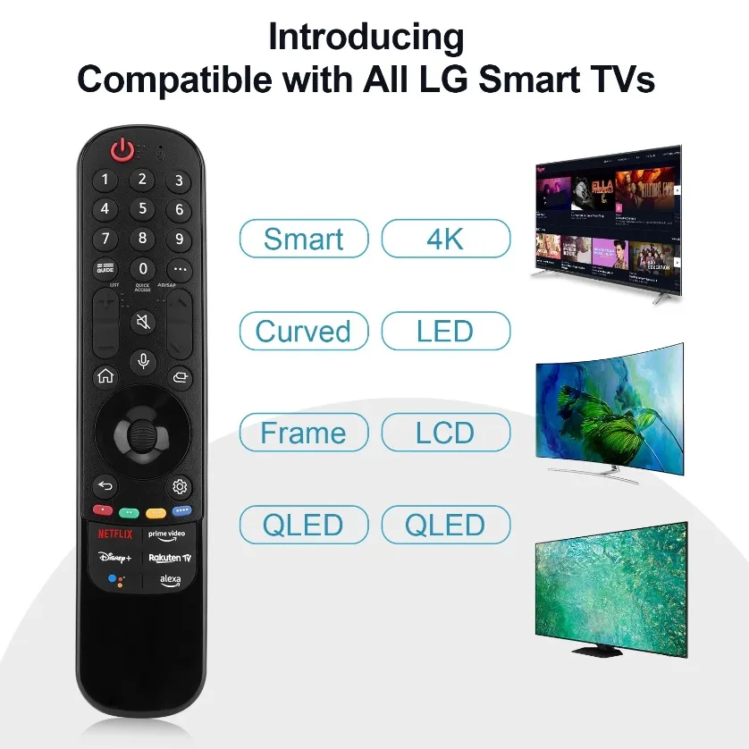 بديل جهاز التحكم عن بعد العالمي لـ Lg 2022 Oled Qned للتلفزيون الذكي Lg جهاز التحكم عن بعد السهل مع التحكم الصوتي #6