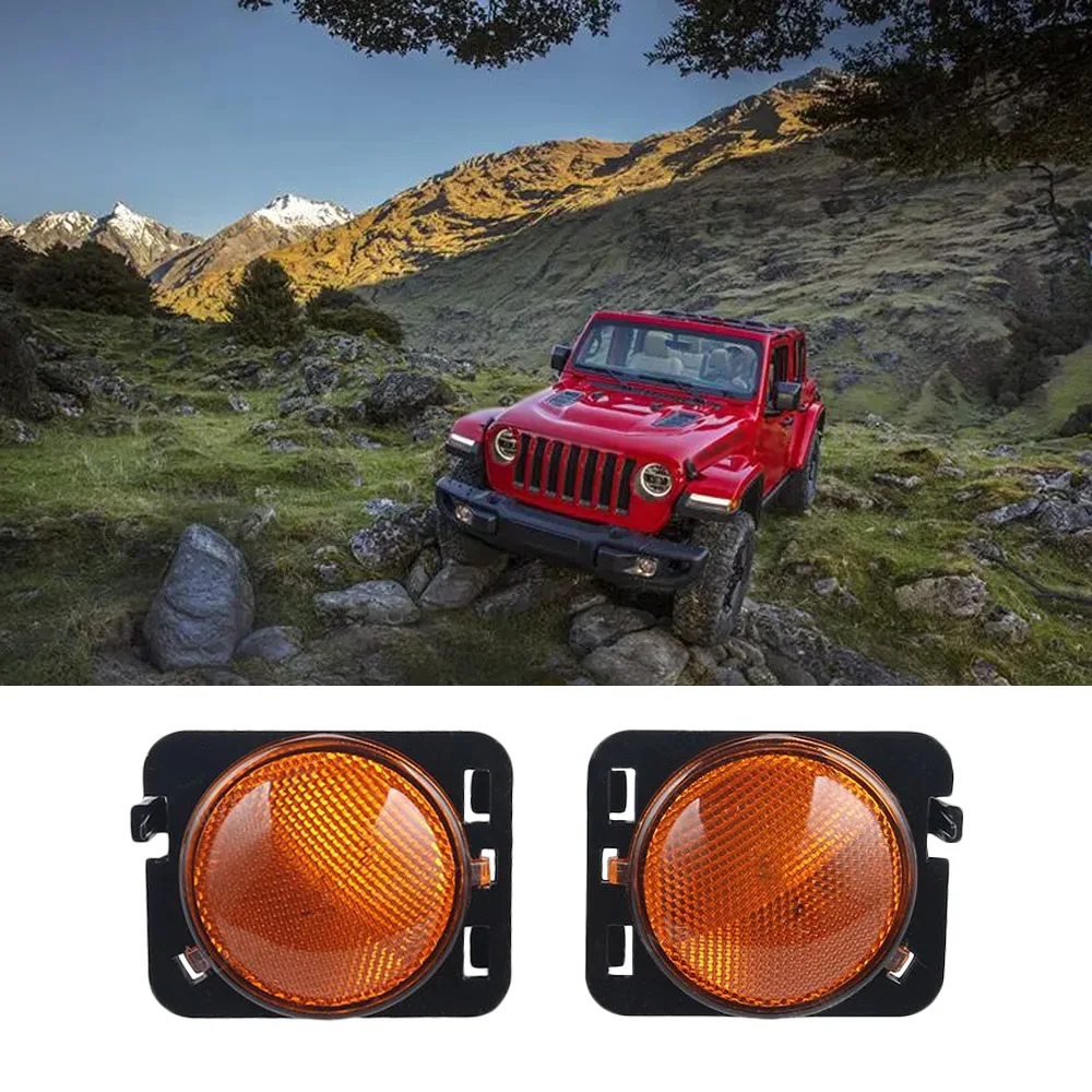 

Автомобильные Передние боковые габаритные огни указатель поворота левый правый для Jeep Wrangler JK 2007-2018 55078145AA 55078144AA