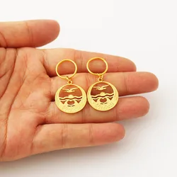 2026 Kiribati Flag Earrings for Women Girls 24K Gold Color Stainless Steel  Jewelry Gift