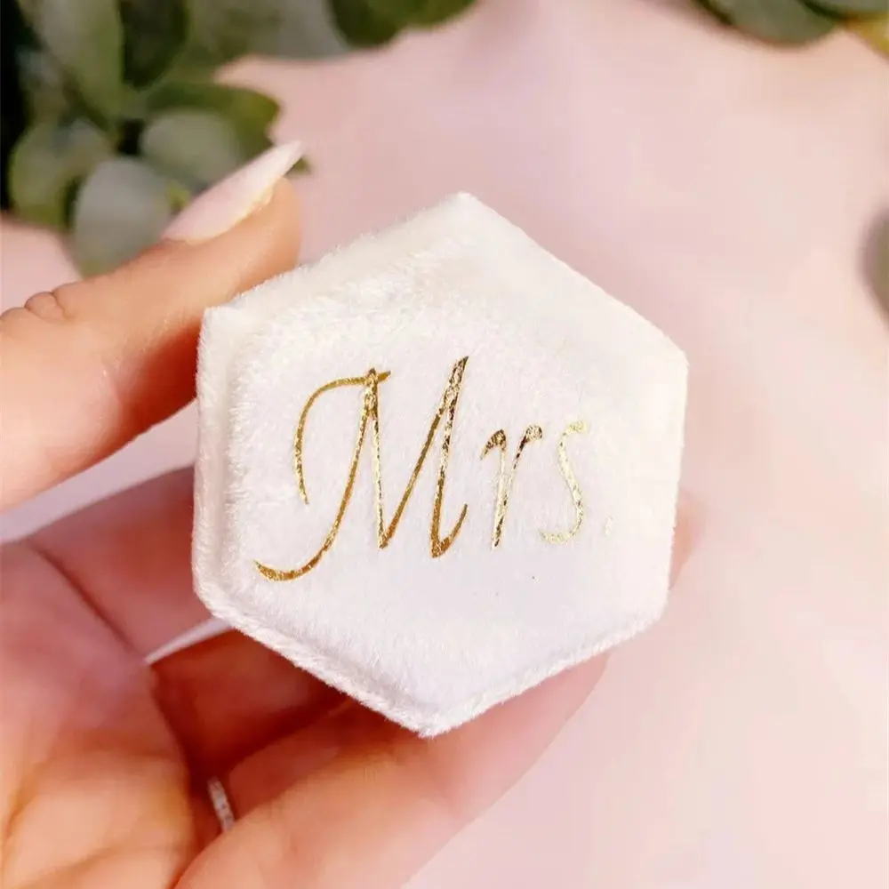 RING BOX Personalized Velvet Ring Box Monogram Ring Box Wedding Engagement Ring Box Custom Ring Bearer Mrs. Ring Box Christmas