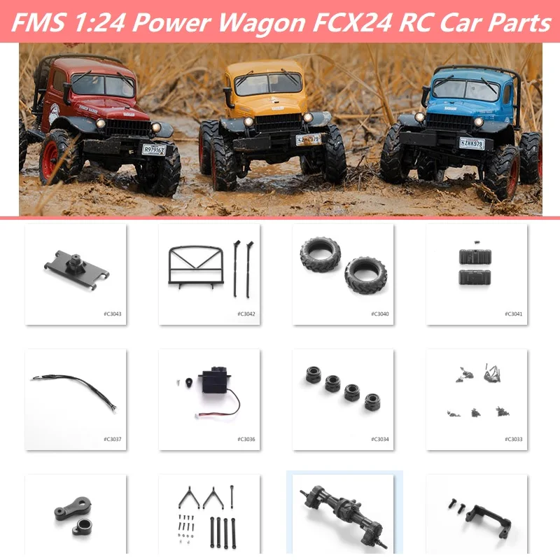 FMS 1:24 Power Wagon FCX24 RC Car Spare Parts