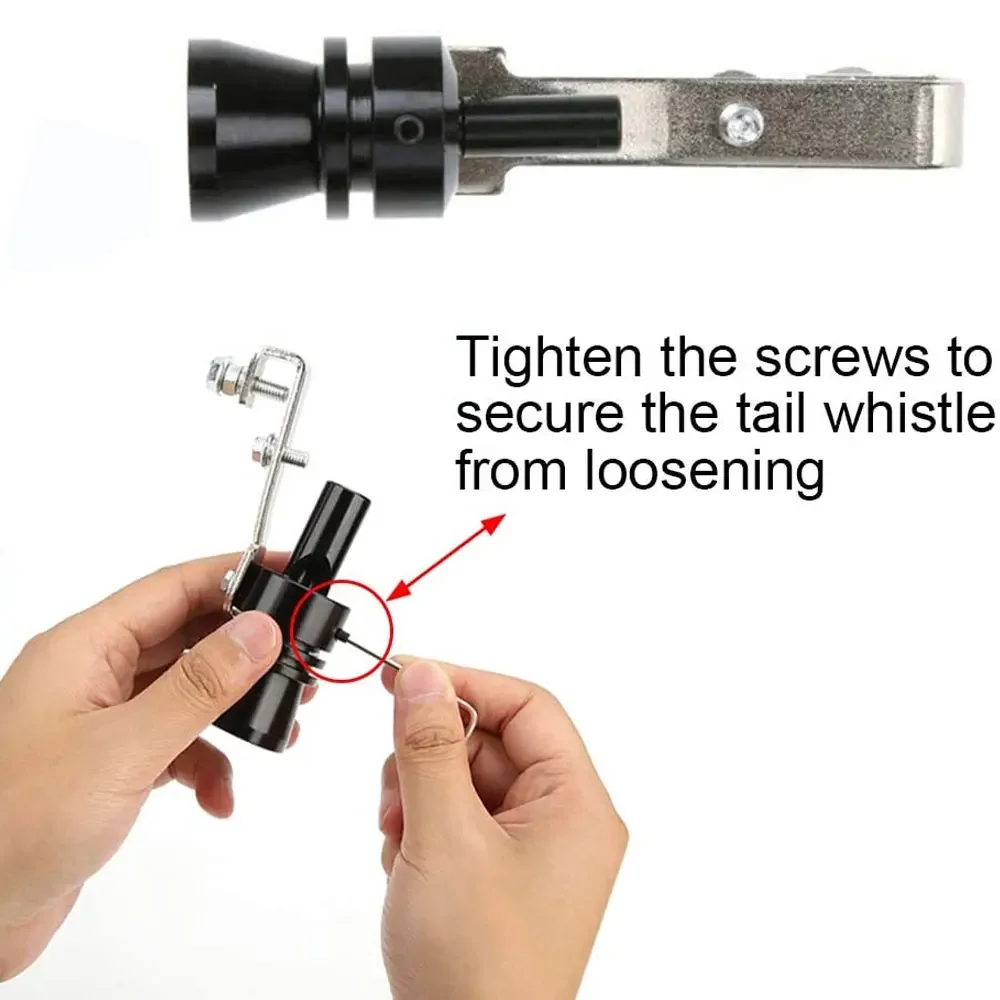 S M L XL حجم أحمر أسود توربو الصوت صافرة للمركبة تجديد جهاز العادم الأنابيب سيارة Turbmuffler العالمي الصوت محاكاة سيارة