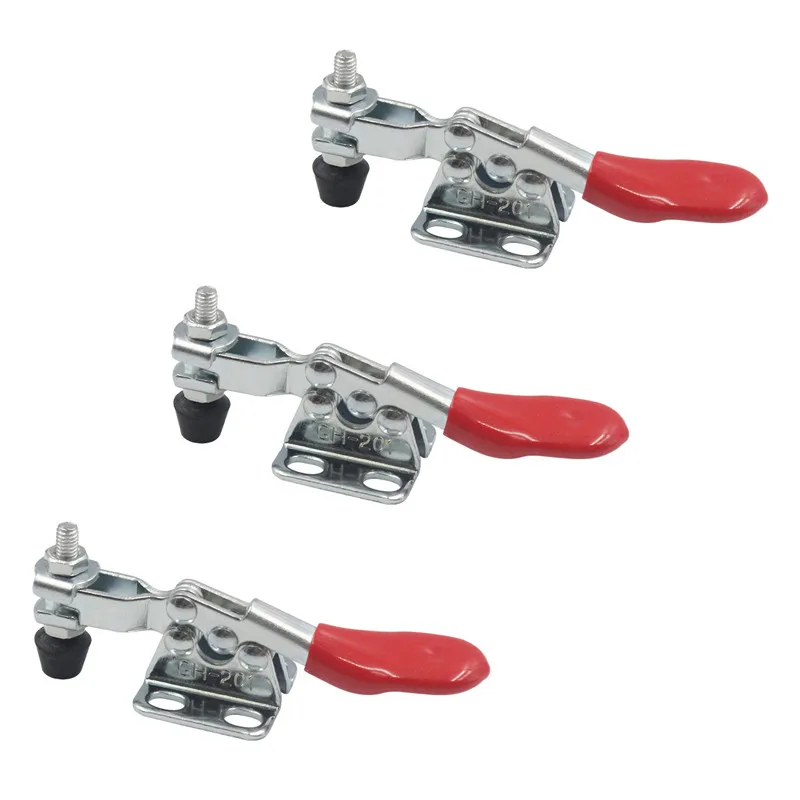 GH-201 Horizontal Toggle Clamp Quick-Release Toggle Clamps Set 27KG Vertical Toggle Clamp Hand Clip Tool Dropshipping