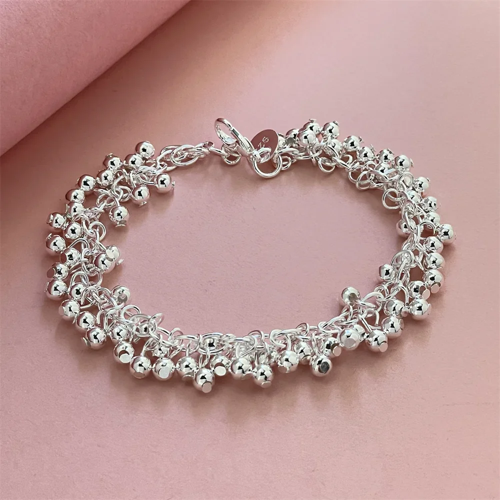 925 Sterling Zilveren Armband Druivenkralen Prachtige Vrouwen Mode Bruiloft Feest Cadeau Sieraden