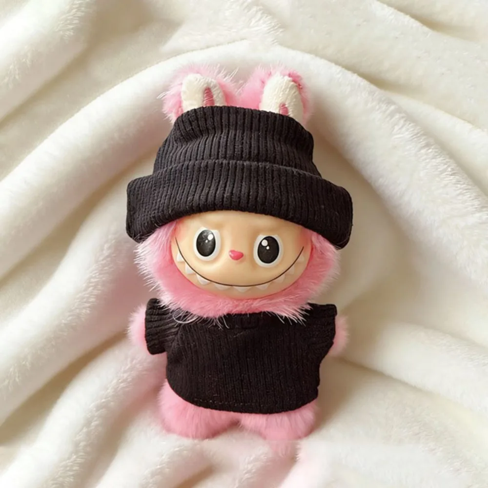 Knit Two-piece Outfit For 4th Gen Mini Labubu Doll Multi-color Simple Casual Inner Layering Doll Bottom Outfit
