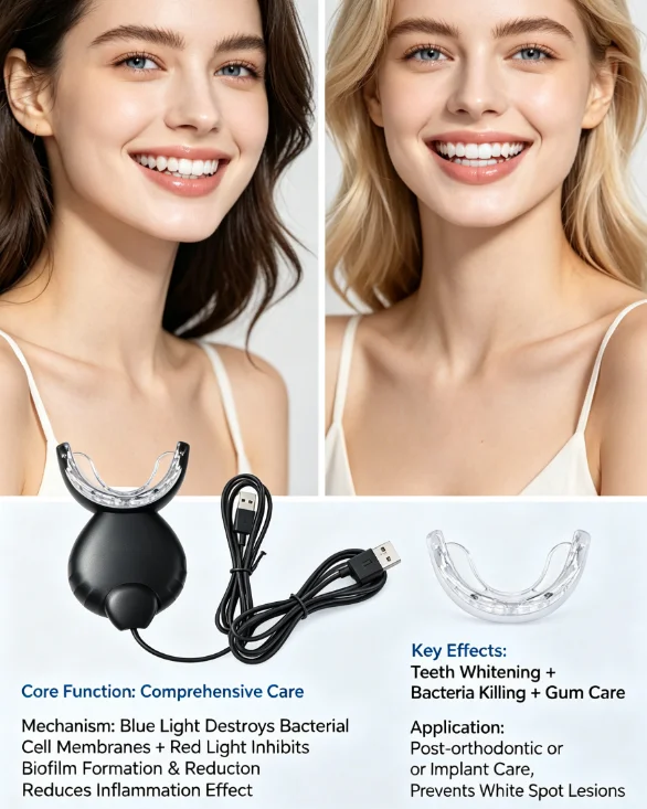 Blaues LED-Licht Zahnaufhellun – Teeth Whitening Home Kit Bewertung und Preis