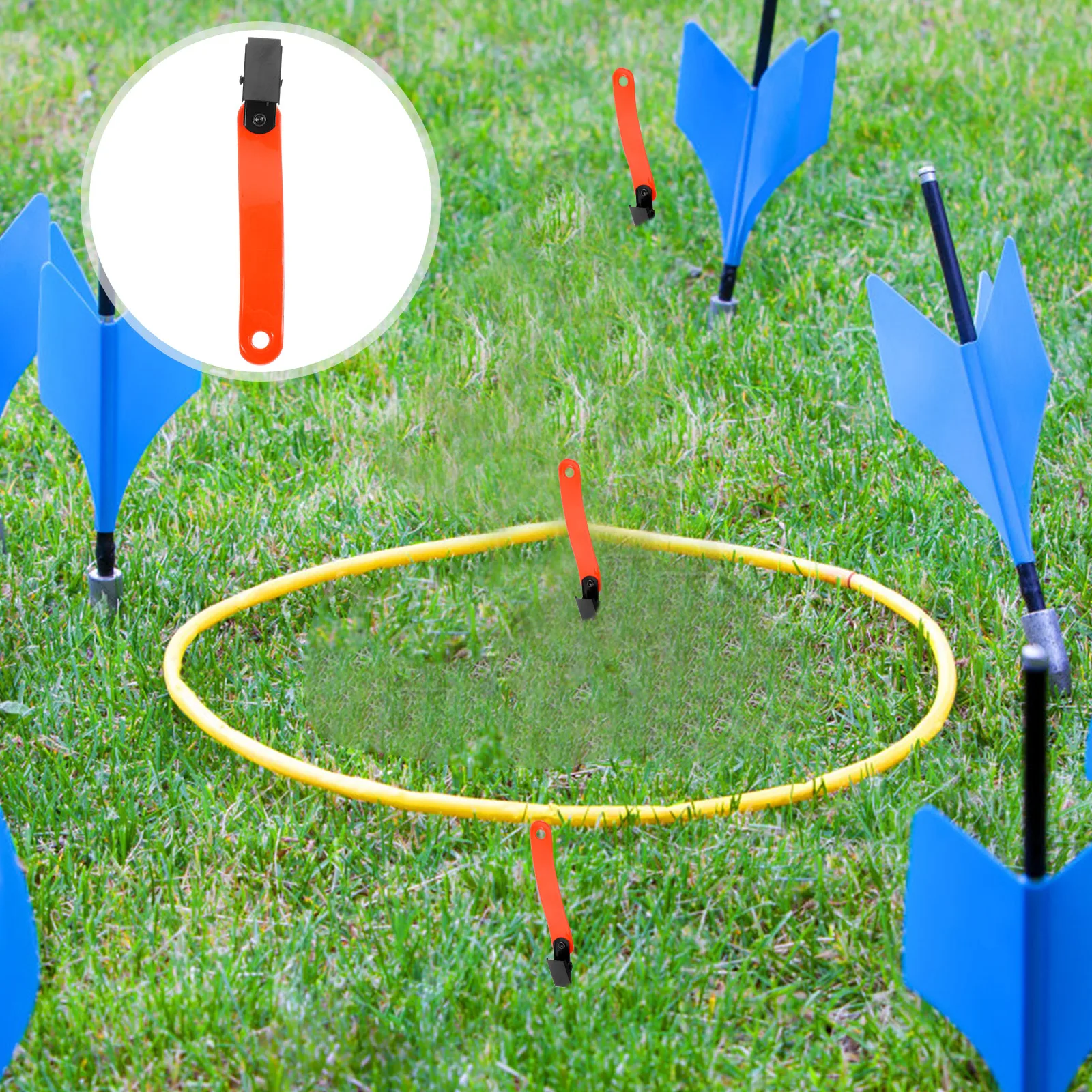 

12pcs Fluorescent Band Clips High Visibility Durable Pvc Waterproof Outdoor Safety Clips For Camping Hiking Cycling Trail