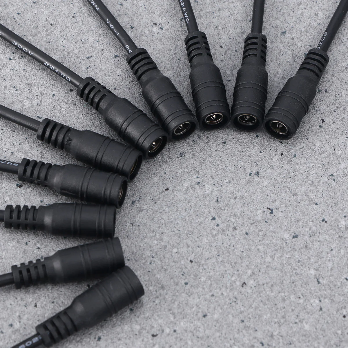 

10Pcs Female Power Connector Jack Cable 5.5x2.1mm Dc Adapter 12V for Cctv Camera LED Strip Security Dc Power Connector