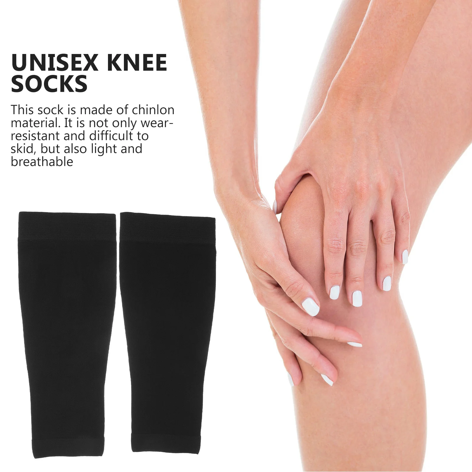 

1Pair Calf Compression Socks High Elastic Skin-Friendly Fit for Men Women Running Cycling Travel Fatigue Relief