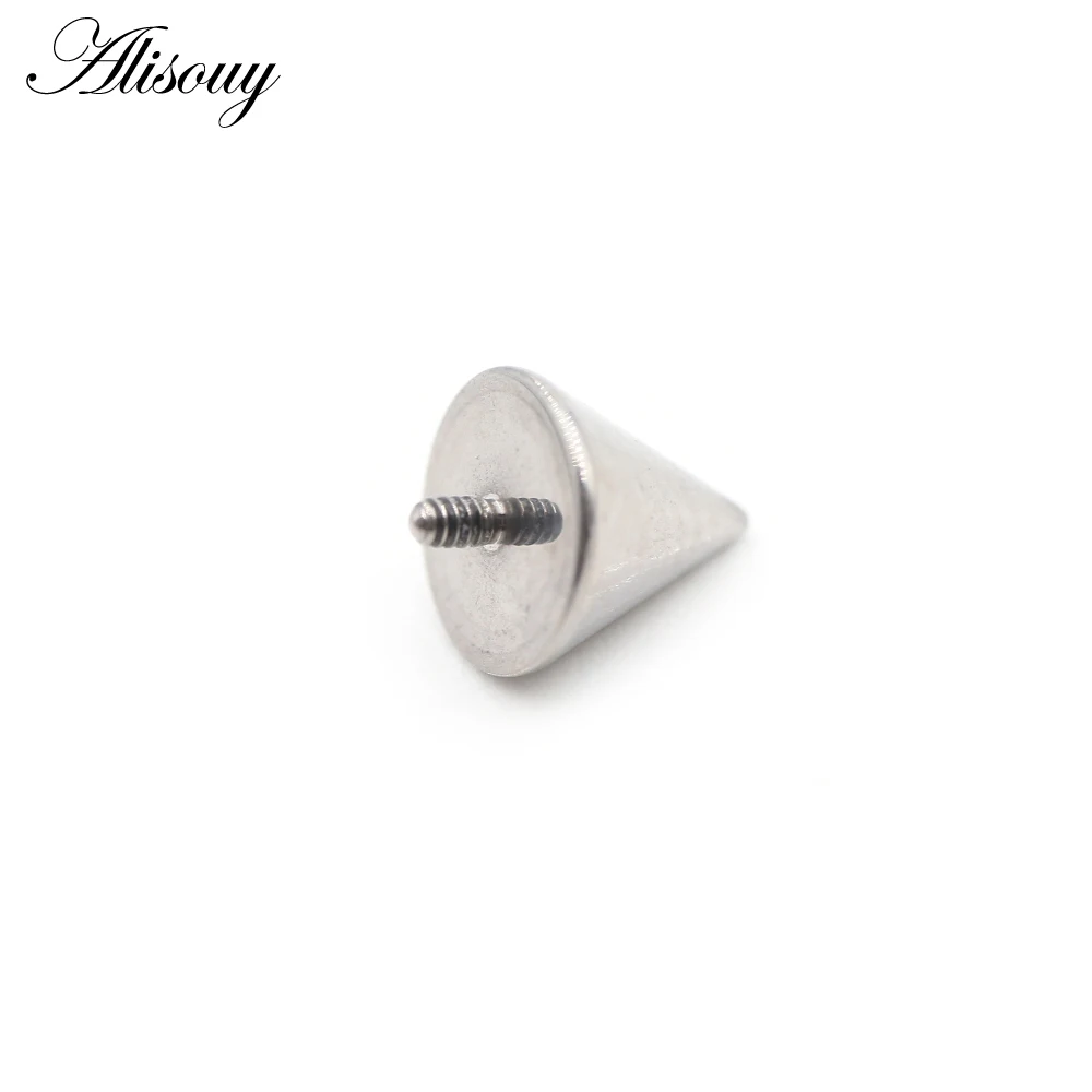 Titanium Externally Thread Cone Spike Rivet for Lip Labret