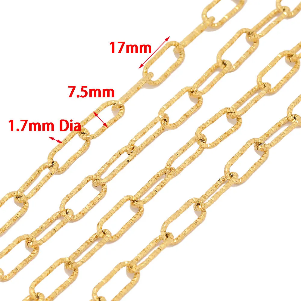 Catena in acciaio inossidabile con cavo ovale strutturato da 1M per bracciale con collana che produce catene a graffetta in metallo da 7.5mm per metro all'ingrosso