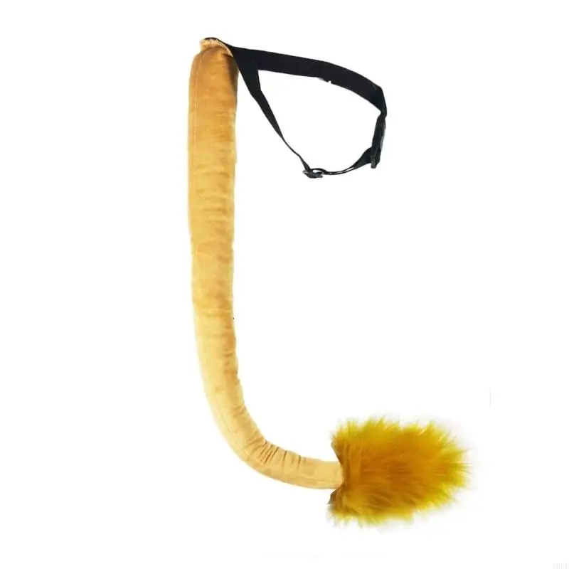 2 stks/set volwassenen kinderen rollenspel dierenkostuums accessoires pluche leeuw vol gezicht masker en staartfeest rekwisieten