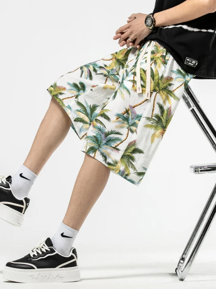 

Large Size Ice Silk orts Men's Summer Outdoor Beach Five-Quarter Straight Leg Qui Dry Casual Pants Faionable Youth Sle