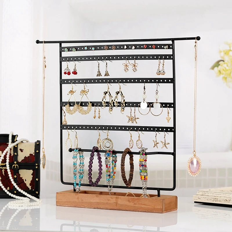 6 Tiers Earring Jewelry Rack Desktop Vertical Earring Storage Jewelry Display Rack Earring Stand For Jewelry Storage Easy To Use