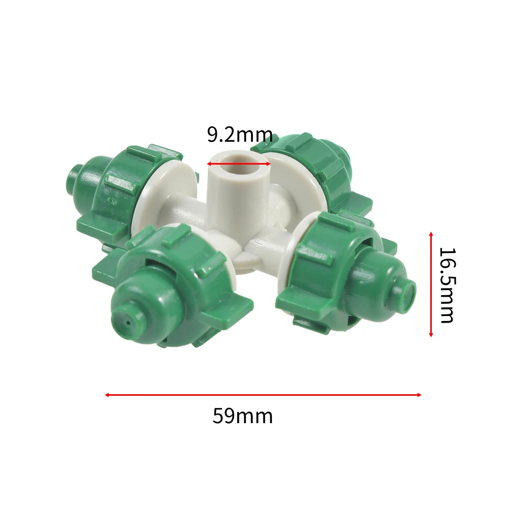 1 sztuk ogród 4-Way dysza zamgławiająca krzyż mikro Fogger zraszacze nawadniania dysza systemu krzyż Atomizer